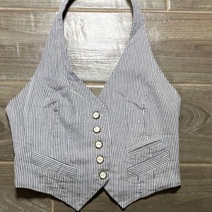 Striped mini vest
